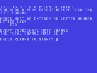 Knightmare title screen for Commodore 64